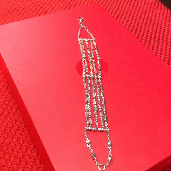 COSTUME JEWELRY BRACELET WITH MATCHING RING, SIZE 7 - Picture 8 of 10